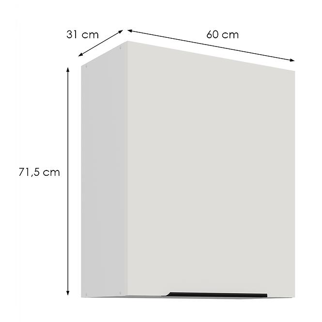 Konyhaszekrény Aria-Wh/Wh Anti Fingerprint 60g-72 1f,2