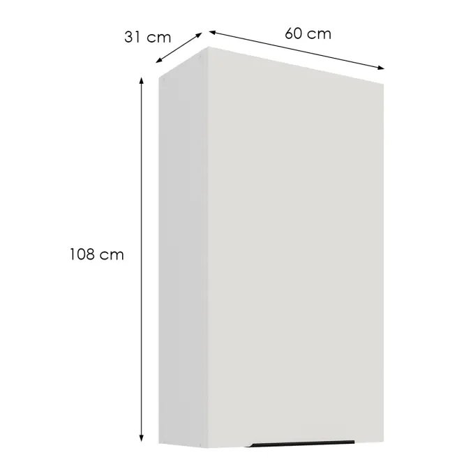 Konyhaszekrény Aria-Wh/Wh Anti Fingerprint 60g-108 1f