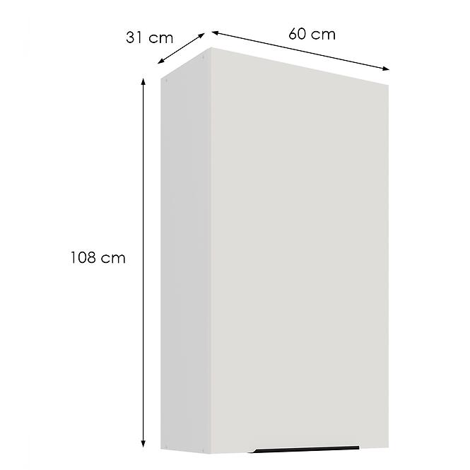 Konyhaszekrény Aria-Wh/Wh Anti Fingerprint 60g-108 1f,2
