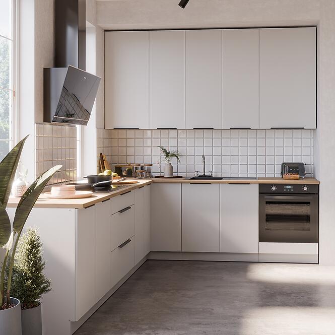 Konyhaszekrény Aria-Wh/Wh Anti Fingerprint 60x60 Gn-108 1f (45°)