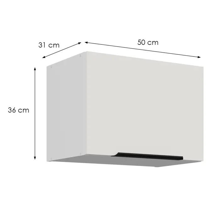 Konyhaszekrény Aria-Wh/Wh Anti Fingerprint 50gu-36 1f