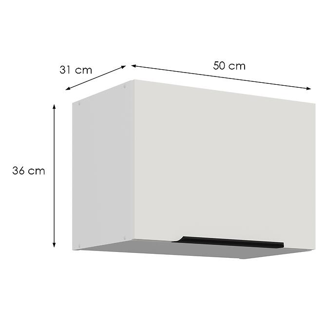 Konyhaszekrény Aria-Wh/Wh Anti Fingerprint 50gu-36 1f,2