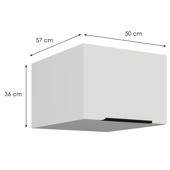 Konyhaszekrény Aria-Wh/Wh Anti Fingerprint 50 Nagu-36 1f,2