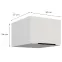 Konyhaszekrény Aria-Wh/Wh Anti Fingerprint 50 Nagu-36 1f,2