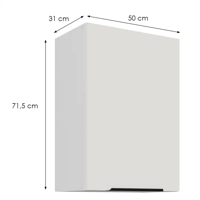 Konyhaszekrény Aria-Wh/Wh Anti Fingerprint 50g-72 1f,2