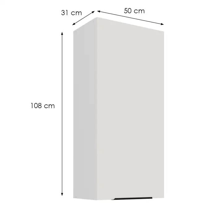 Konyhaszekrény Aria-Wh/Wh Anti Fingerprint 50g-108 1f