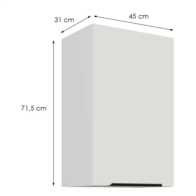 Konyhaszekrény Aria-Wh/Wh Anti Fingerprint 45g-72 1f