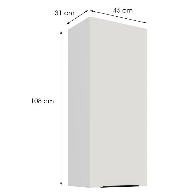 Konyhaszekrény Aria-Wh/Wh Anti Fingerprint 45g-108 1f,2