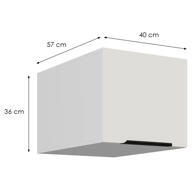 Konyhaszekrény Aria-Wh/Wh Anti Fingerprint 40 Nagu-36 1f,2