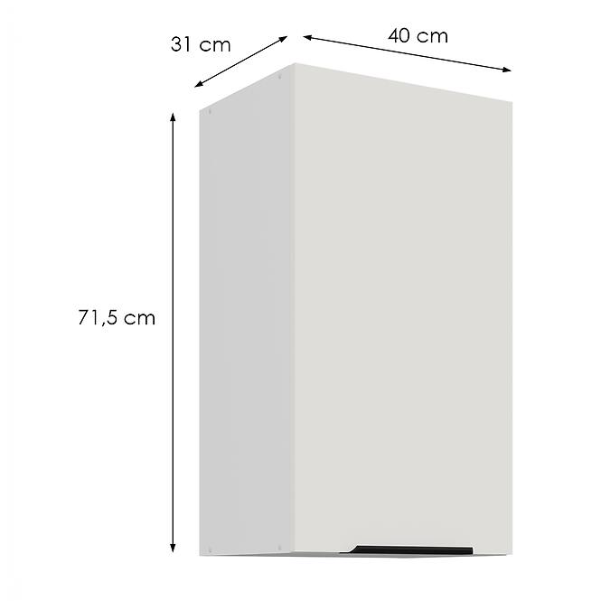 Konyhaszekrény Aria-Wh/Wh Anti Fingerprint 40g-72 1f,2