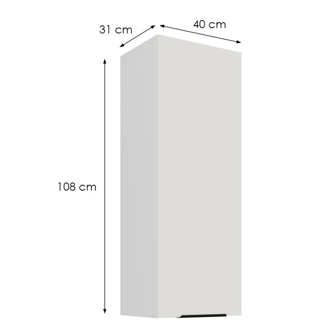 Konyhaszekrény Aria-Wh/Wh Anti Fingerprint 40g-108 1f,2