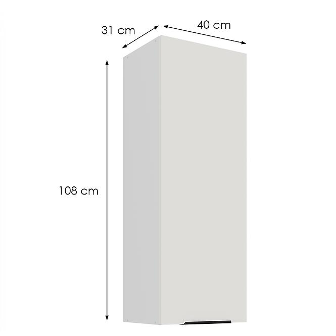 Konyhaszekrény Aria-Wh/Wh Anti Fingerprint 40g-108 1f,2