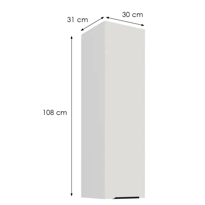 Konyhaszekrény Aria-Wh/Wh Anti Fingerprint 30g-108 1f