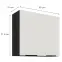 Konyhaszekrény Aria-Wh/Bl Anti Fingerprint 80g-72 2f,2