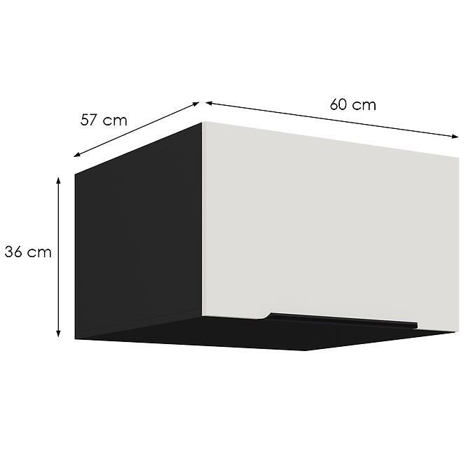 Konyhaszekrény Aria-Wh/Bl Anti Fingerprint 60 Nagu-36 1f,2