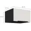 Konyhaszekrény Aria-Wh/Bl Anti Fingerprint 60 Nagu-36 1f,2