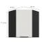 Konyhaszekrény Aria-Wh/Bl Anti Fingerprint 60x60 Gn-72 1f (45°),2