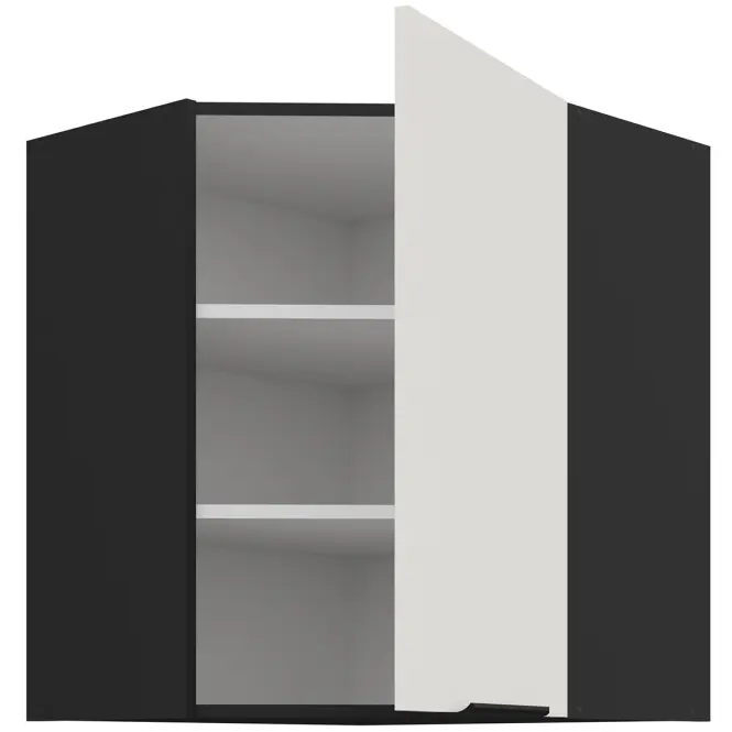 Konyhaszekrény Aria-Wh/Bl Anti Fingerprint 60x60 Gn-72 1f (45°)