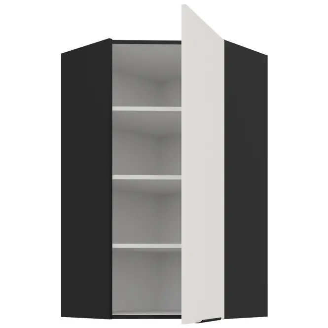 Konyhaszekrény Aria-Wh/Bl Anti Fingerprint 60x60 Gn-108 1f (45°)