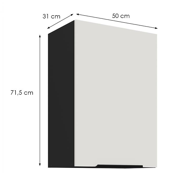 Konyhaszekrény Aria-Wh/Bl Anti Fingerprint 50g-72 1f,2