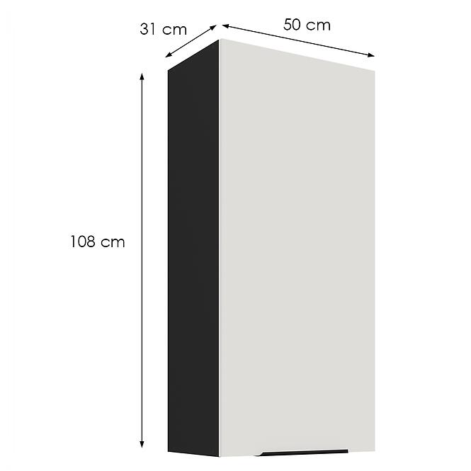 Konyhaszekrény Aria-Wh/Bl Anti Fingerprint 50g-108 1f