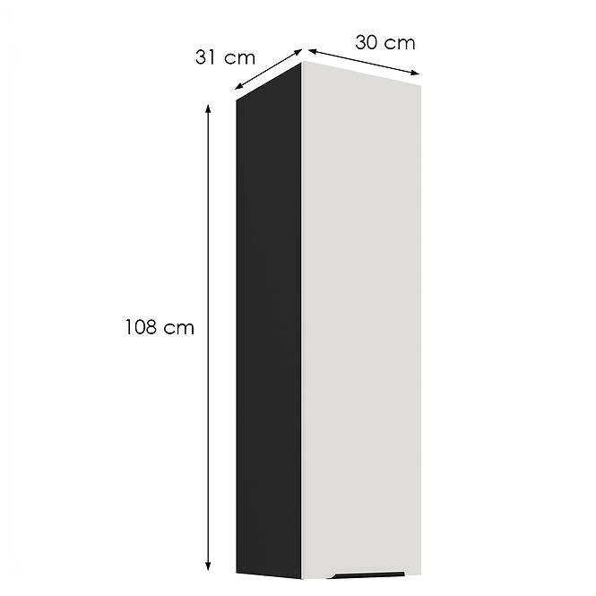 Konyhaszekrény Aria-Wh/Bl Anti Fingerprint 30g-108 1f