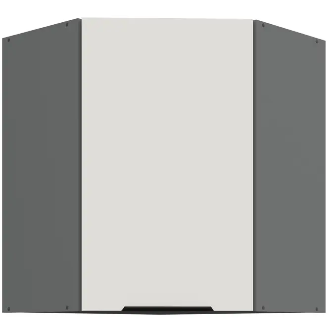 Konyhaszekrény Aria-Wh/Ant Anti Fingerprint 60x60 Gn-72 1f (45°)