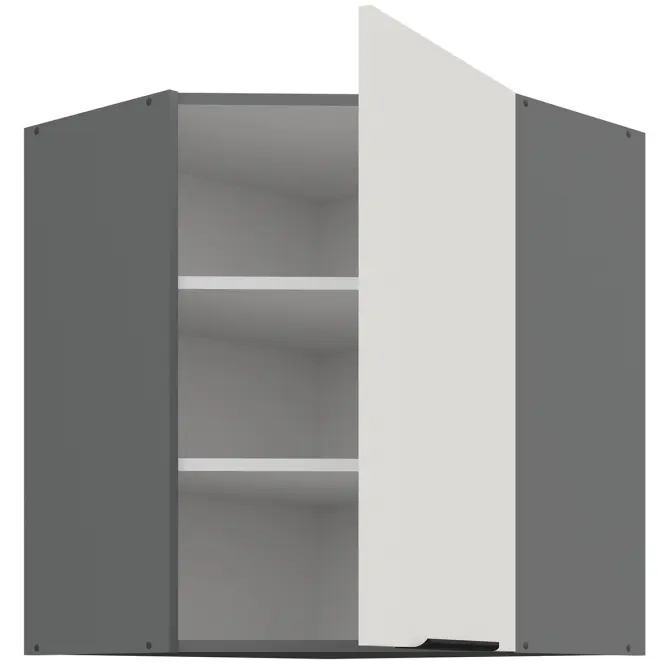 Konyhaszekrény Aria-Wh/Ant Anti Fingerprint 60x60 Gn-72 1f (45°)