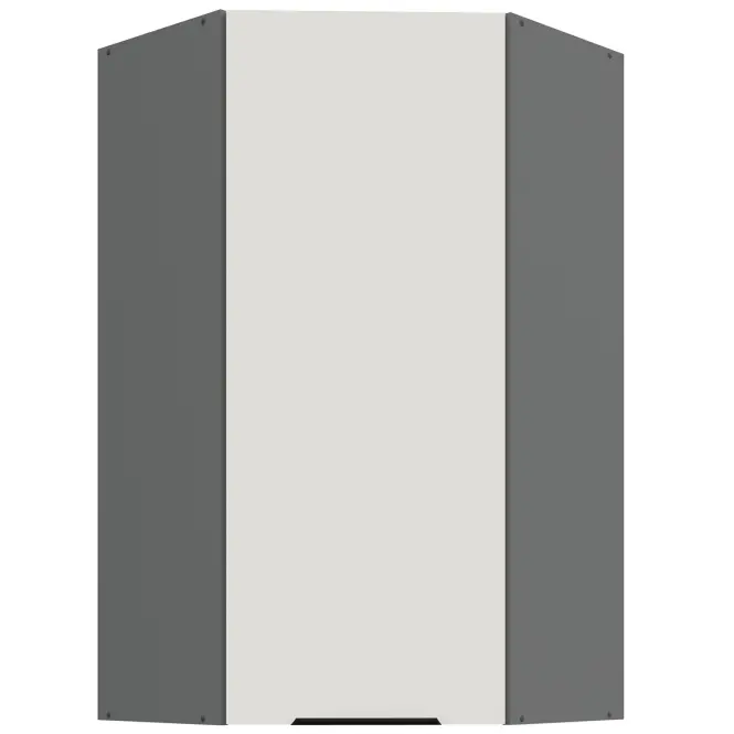 Konyhaszekrény Aria-Wh/Ant Anti Fingerprint 60x60 Gn-108 1f (45°)