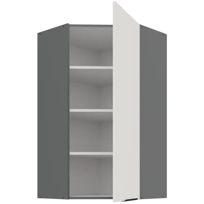 Konyhaszekrény Aria-Wh/Ant Anti Fingerprint 60x60 Gn-108 1f (45°)