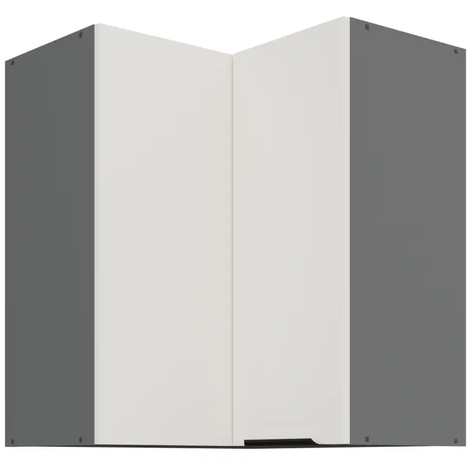 Konyhaszekrény Aria-Wh/Ant Anti Fingerprint 60x60 Gn-72 2f (90°)