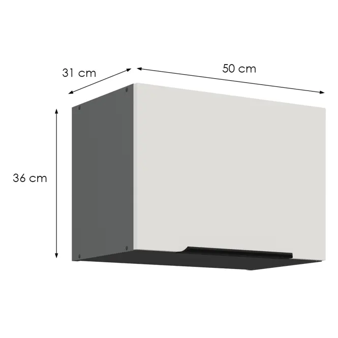 Konyhaszekrény Aria-Wh/Ant Anti Fingerprint 50gu-36 1f