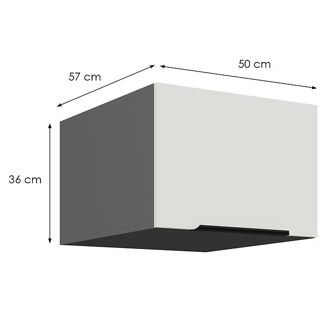 Konyhaszekrény Aria-Wh/Ant Anti Fingerprint 50 Nagu-36 1f,2