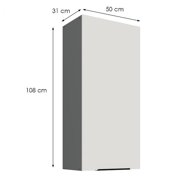 Konyhaszekrény Aria-Wh/Ant Anti Fingerprint 50g-108 1f,2