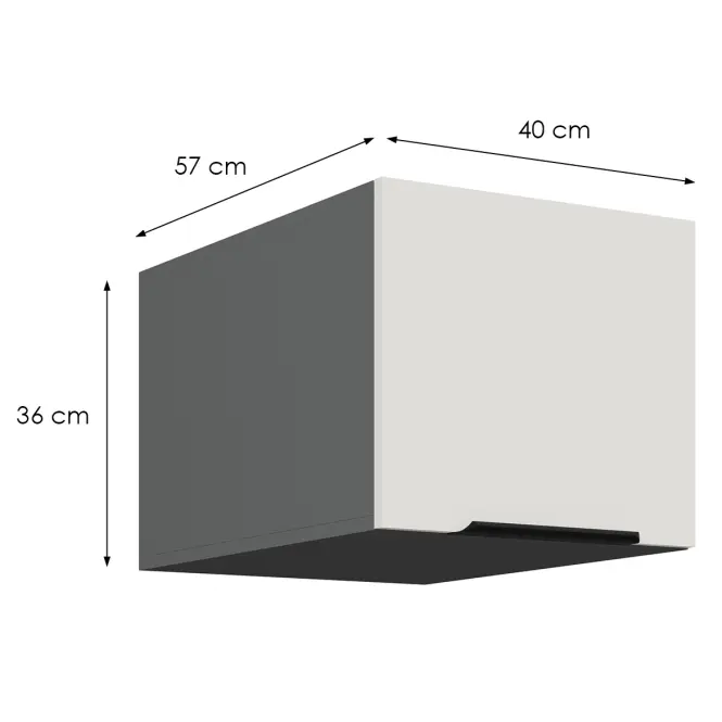 Konyhaszekrény Aria-Wh/Ant Anti Fingerprint 40 Nagu-36 1f