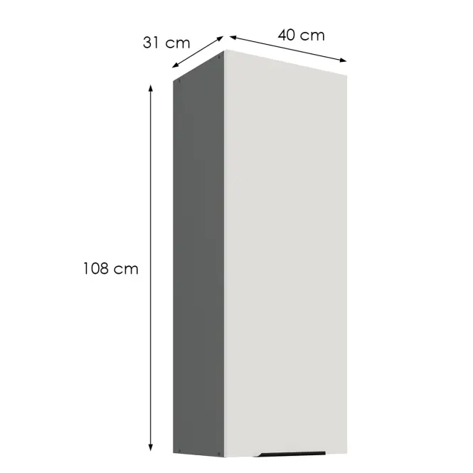 Konyhaszekrény Aria-Wh/Ant Anti Fingerprint 40g-108 1f