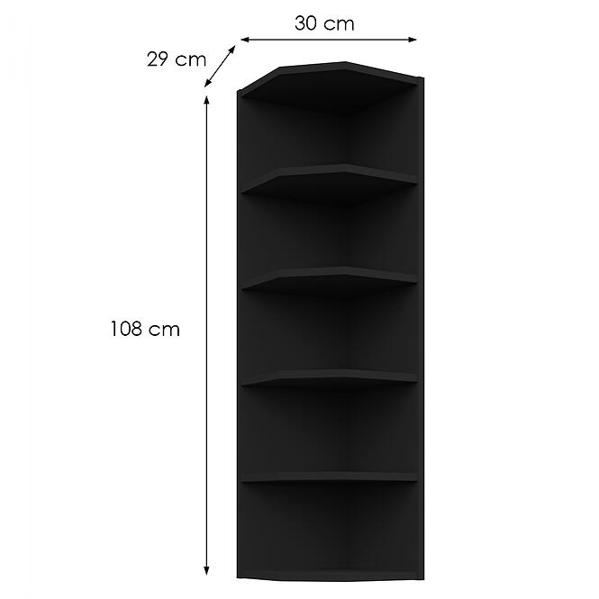 Konyhaszekrény 30g-108 Zak Fekete,2