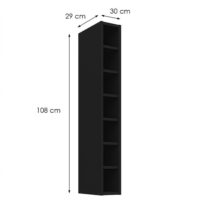 Konyhaszekrény 15g-108 Otw Fekete,2