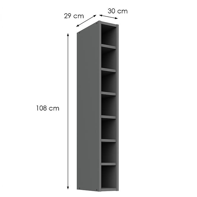 Konyhaszekrény 15g-108 Otw Antracit,2