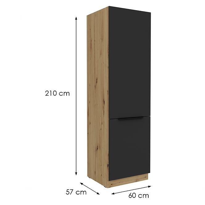 Konyhaszekrény Aria-Bl/Ar Anti Fingerprint 60lo-210 2f,2