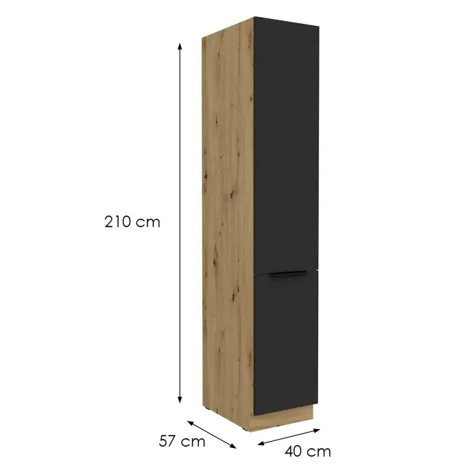 Konyhaszekrény Aria-Bl/Ar Anti Fingerprint 40dk-210 2f