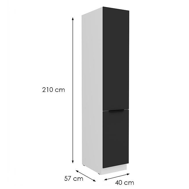 Konyhaszekrény Aria-Bl/Wh Anti Fingerprint 40dk-210 2f,2