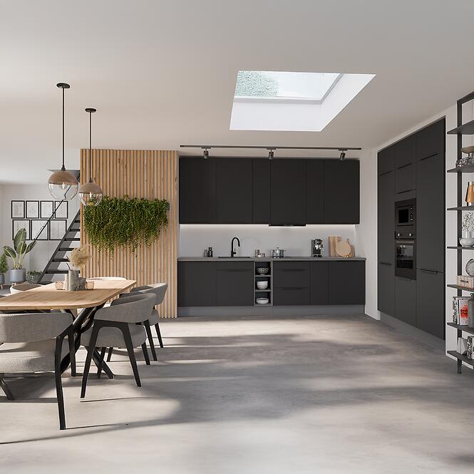 Konyhaszekrény Aria-Bl/Ant Anti Fingerprint 60dk-215 2f,4