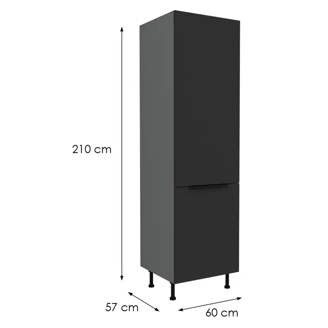 Konyhaszekrény Aria-Bl/Ant Anti Fingerprint 60lo-215 2f