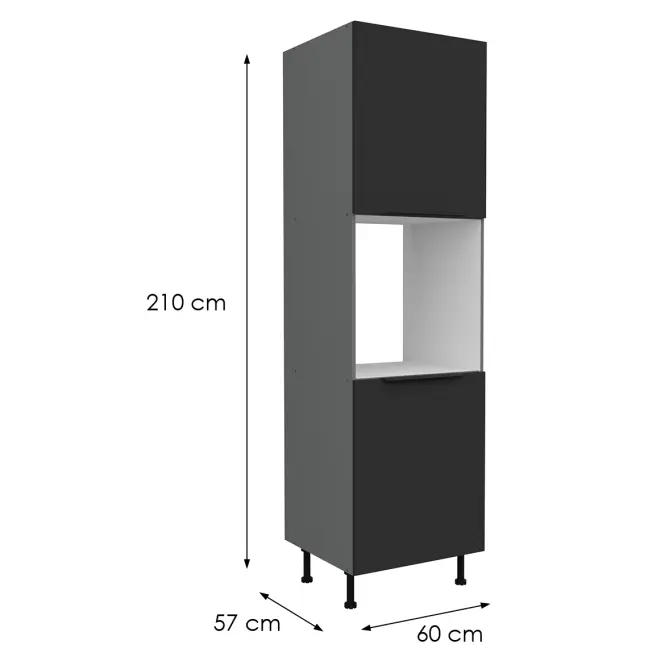 Konyhaszekrény Aria-Bl/Ant Anti Fingerprint 60dp-215 2f