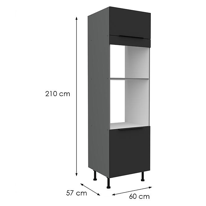 Konyhaszekrény Aria-Bl/Ant Anti Fingerprint 60dpm-215 2f
