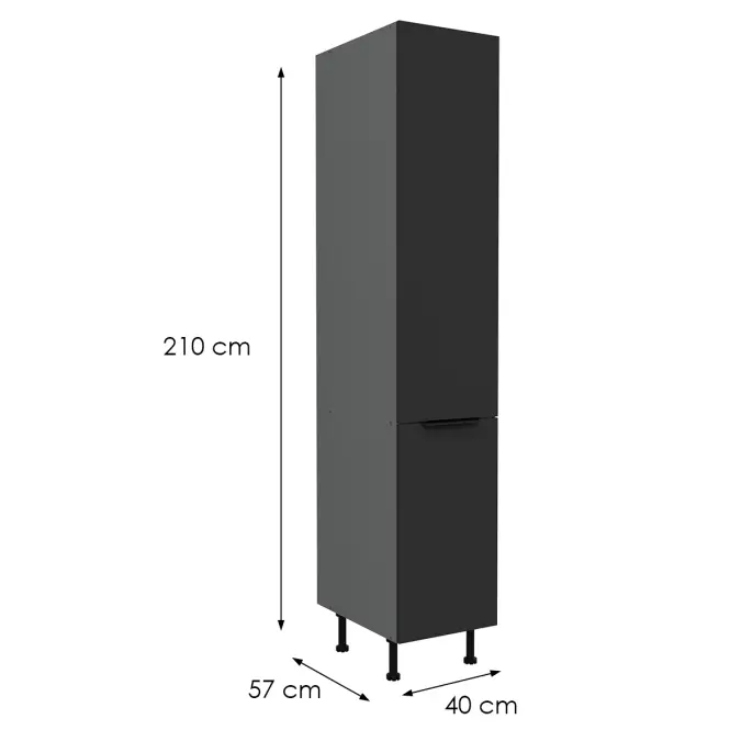 Konyhaszekrény Aria-Bl/Ant Anti Fingerprint 40dk-215 2f