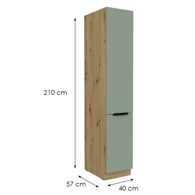 Konyhaszekrény Aria-Sa/Ar Anti Fingerprint 40dk-210 2f,2