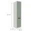 Konyhaszekrény Aria-Sa/Wh Anti Fingerprint 40dk-210 2f,2