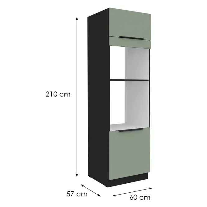 Konyhaszekrény Aria-Sa/Bl Anti Fingerprint 60dpm-210 2f,2